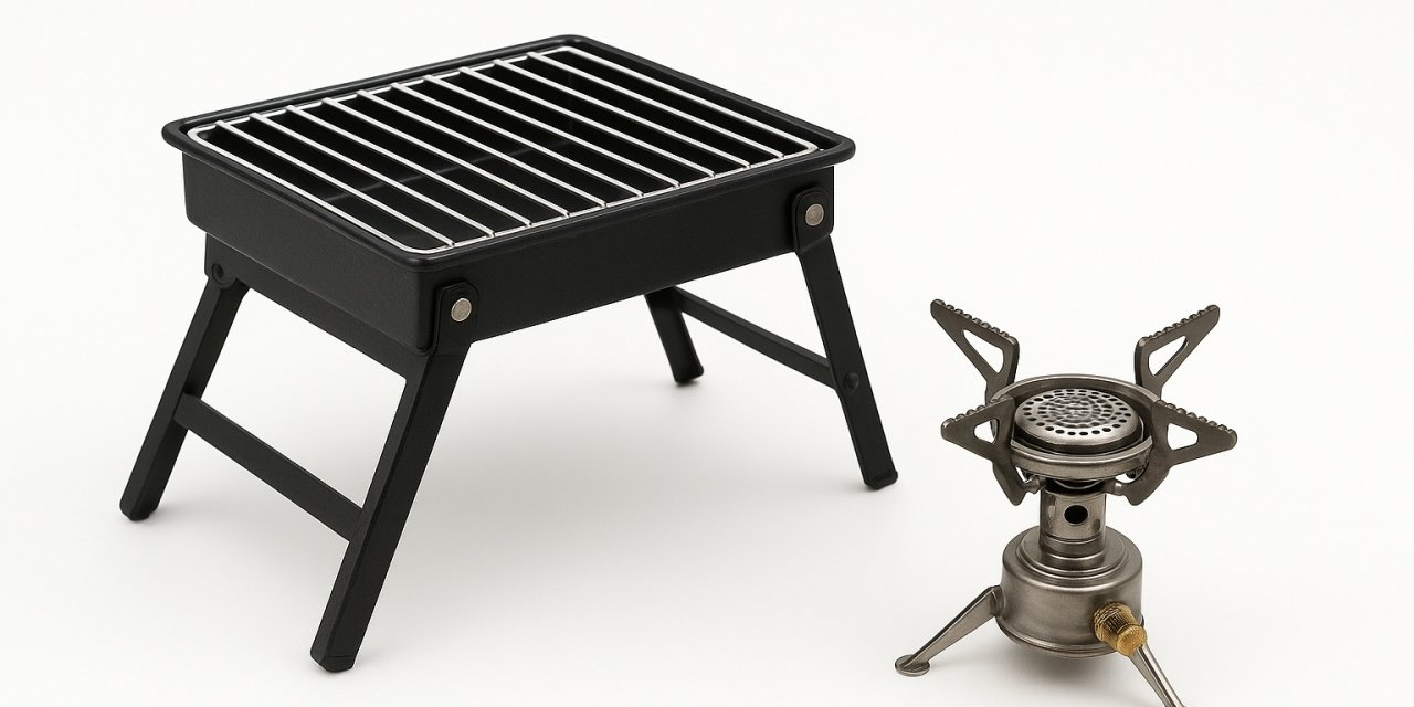 Can Aijunware Camping Grill And Stove Handle Colder Mountain Nights