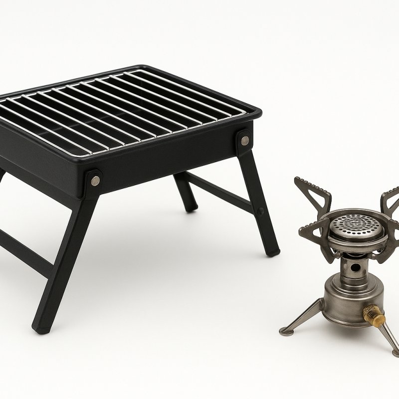 Can Aijunware Camping Grill And Stove Handle Colder Mountain Nights