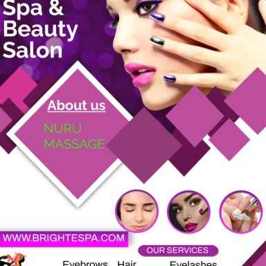 Beauty salon purple flyer design - Made with PosterMyWall